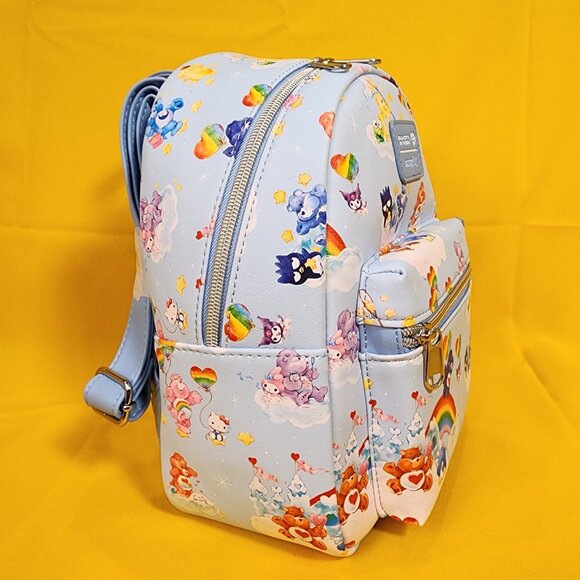 Loungefly Sanrio Hello Kitty & Friends x Care Bears AOP Blue Mini Backpack NEW main image 11